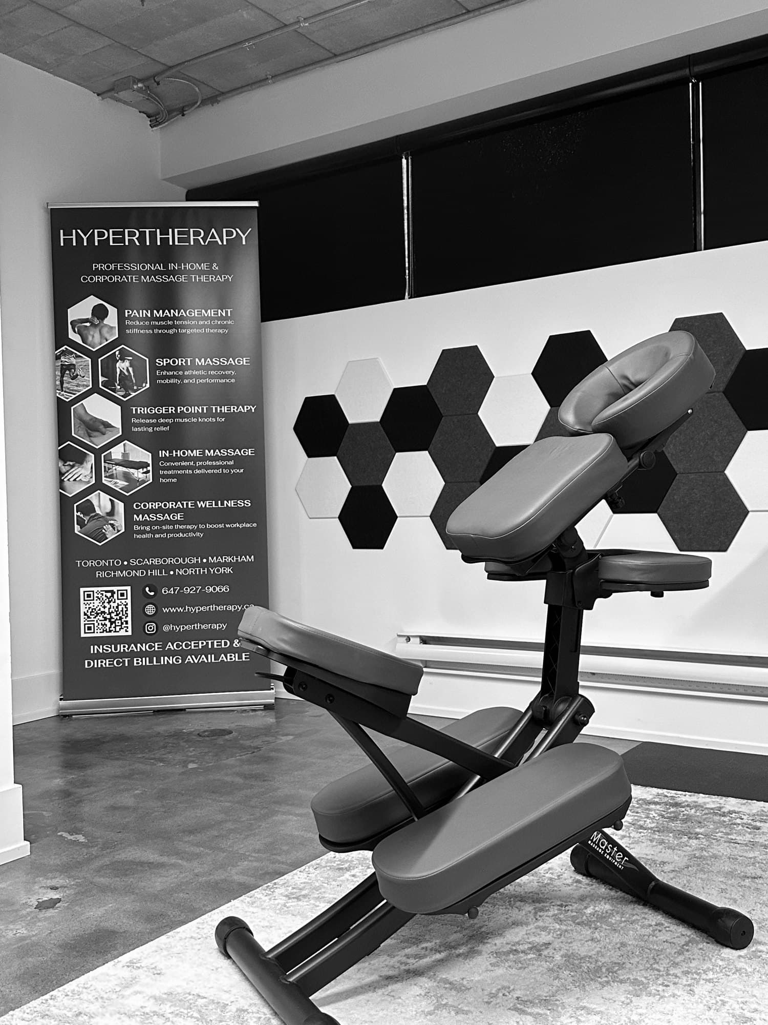 HyperTherapy chair massage at a corporate wellness event
