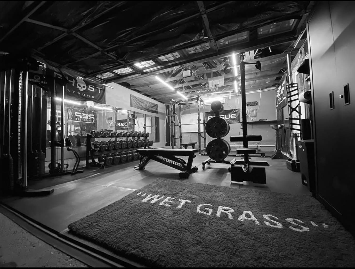 Sports and recovery massage therapy in a gym setting
